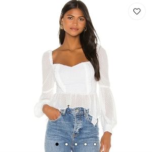 Song of style clara shirt in white